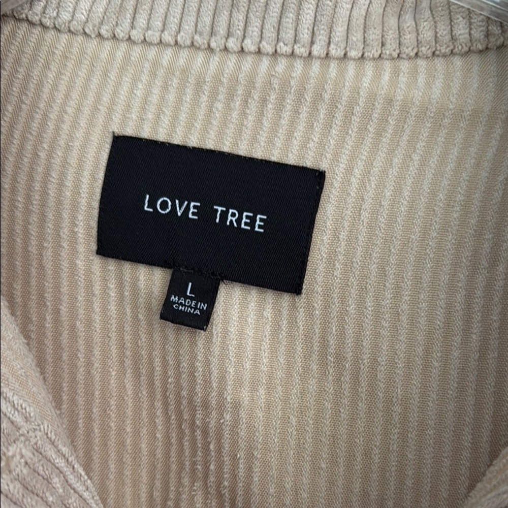 Love Tree Women's Beige Corduroy Utility Jacket - Picture 2 of 4